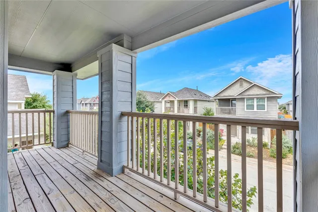 a view of wooden deck