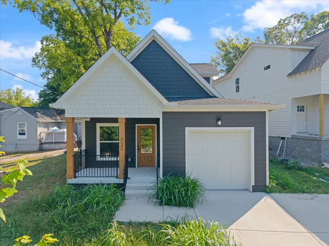 a view of a house with garden