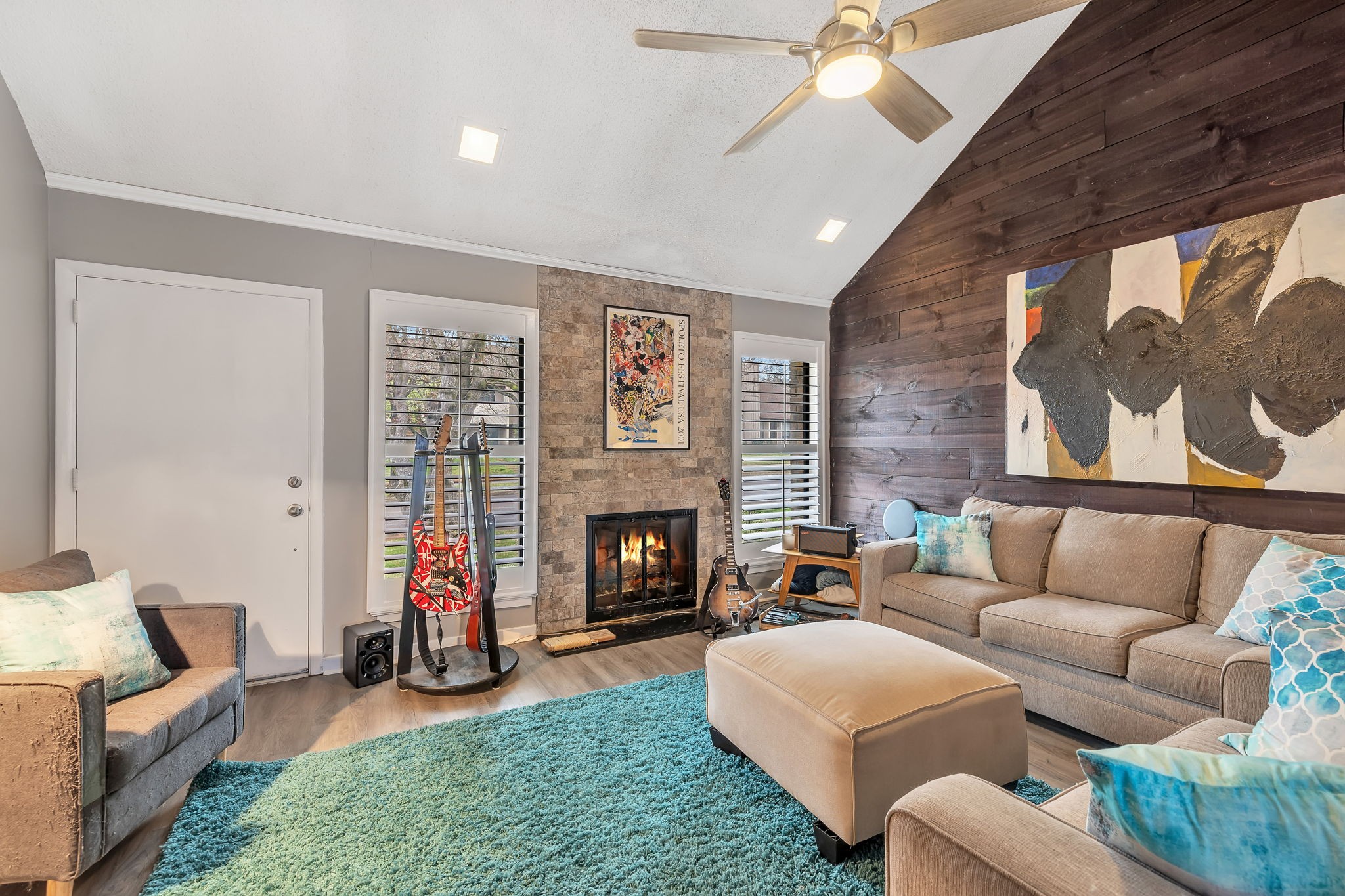 214 Harpers Mill Road Hermitage, TN 37076 - Photo 4 of 42 a living room with furniture and a fireplace