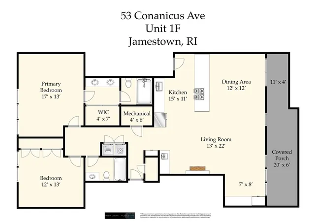 $1,100,000 | 53 Conanicus Avenue, Unit 1F, Jamestown, RI 02835