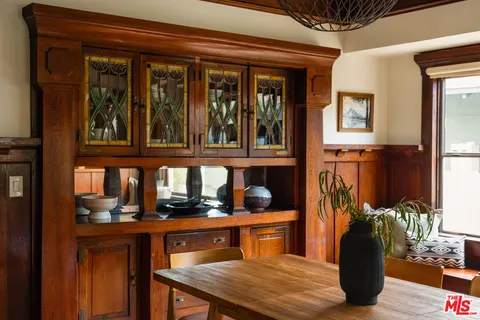 a kitchen view with a sink and cabinets