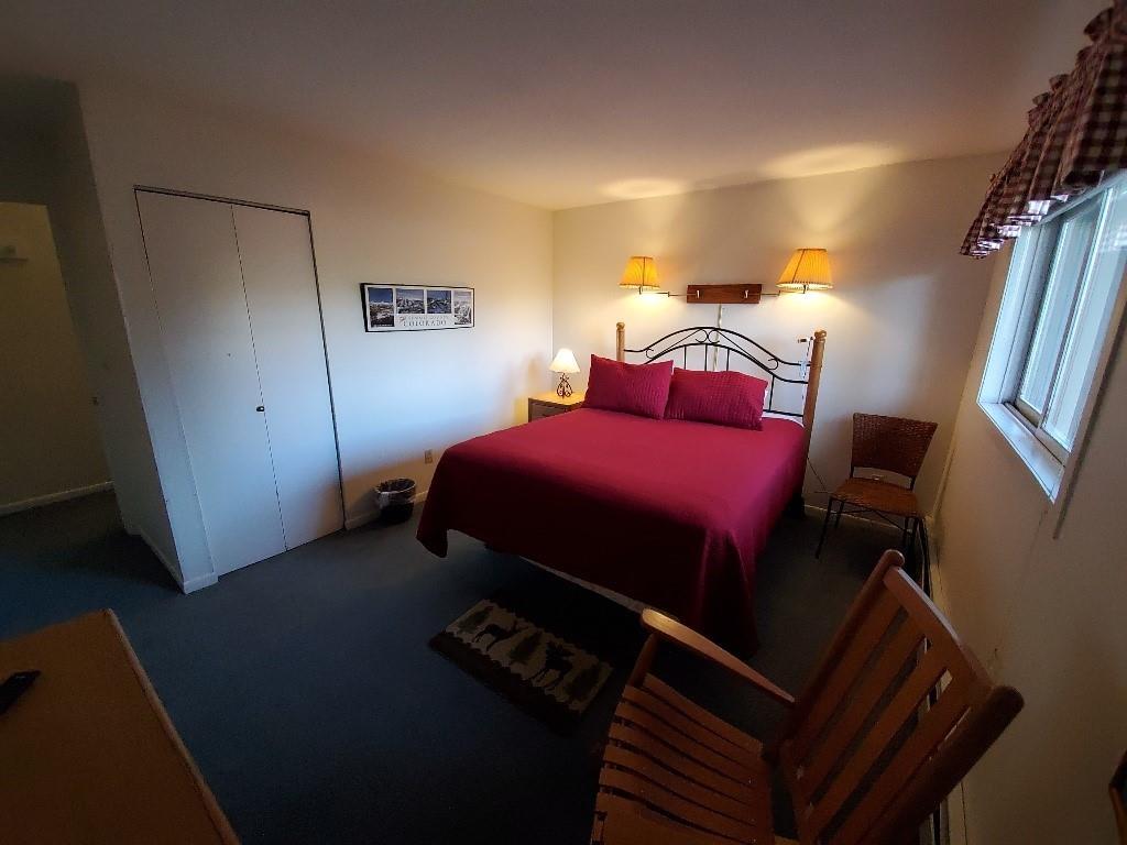 10000 Ryan Gulch Road, Unit 105 Wildernest, CO 80498 - Photo 11 of 24 a bedroom with a bed and a mirror