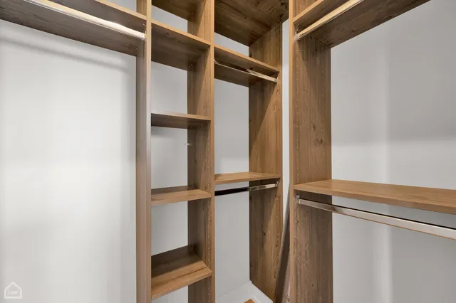 a close view of closet