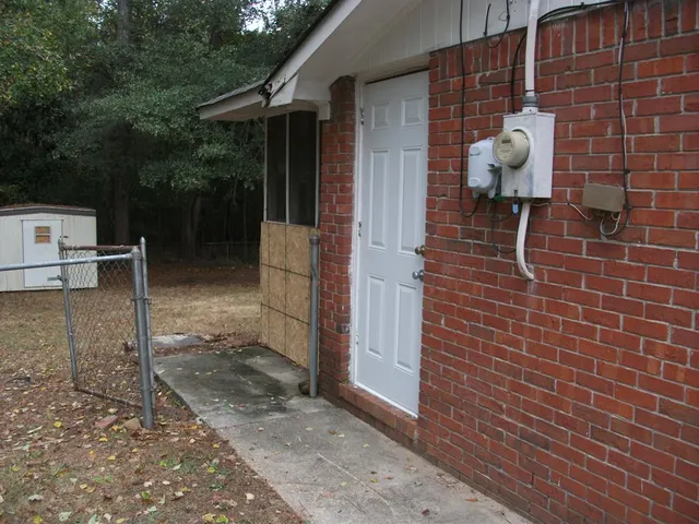 a backyard of a house