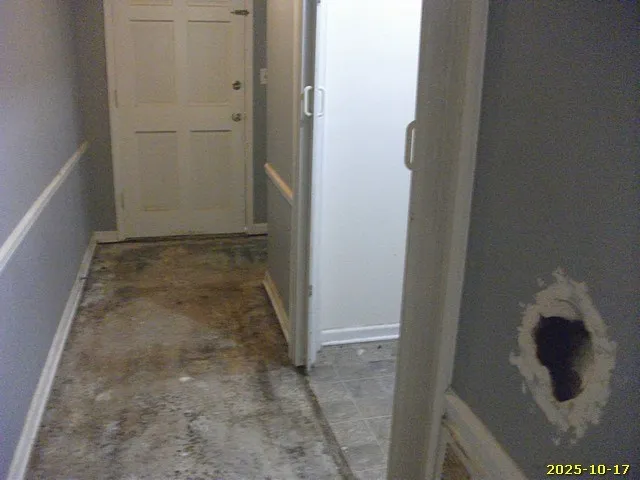 an empty room with a window