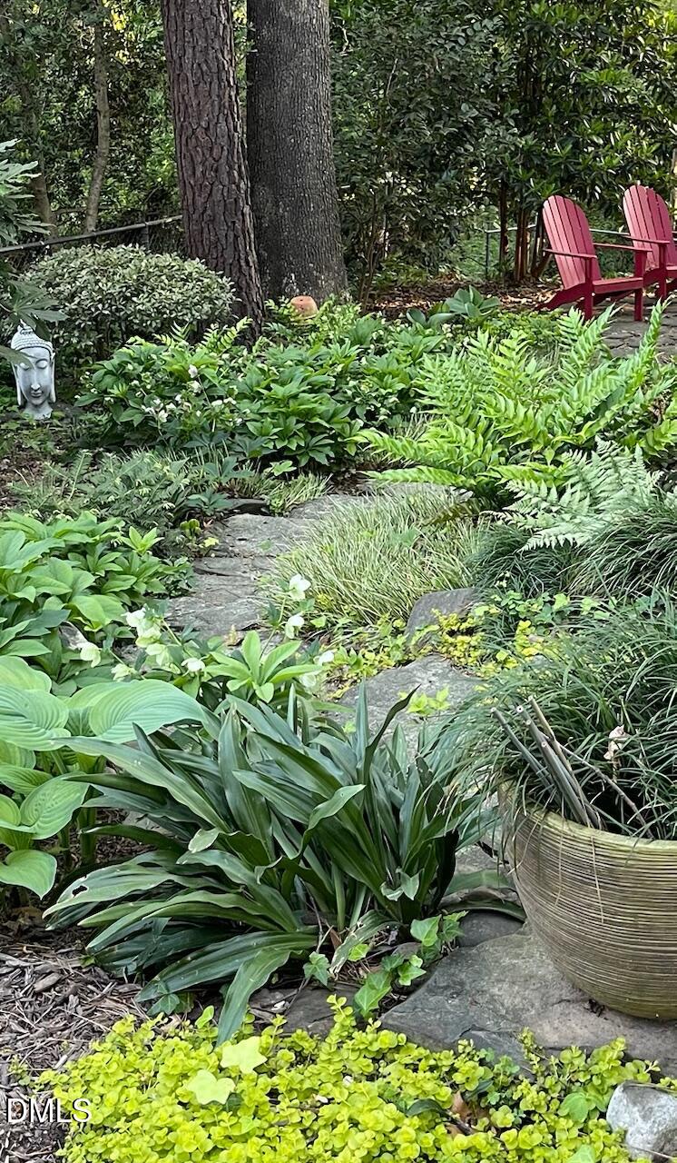 2900 Sylvania Drive Raleigh, NC 27607 - Photo 35 of 36 a backyard of a house with lots of green space