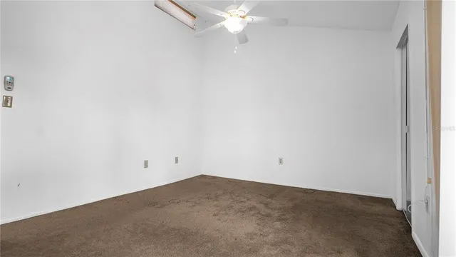 an empty room with an entryway