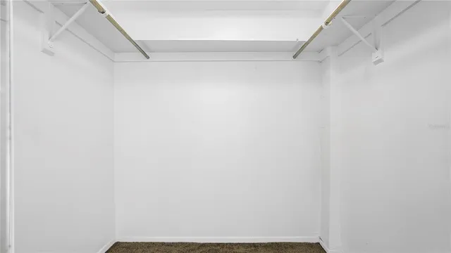 a view of small space with racks on the wall