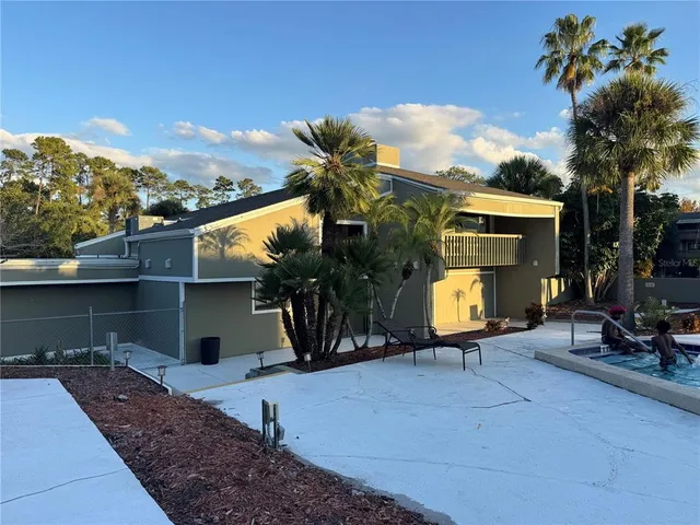 a view of a terrace with chairs
