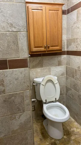 a bathroom with a toilet and a sink