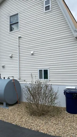 a view of backyard and windows