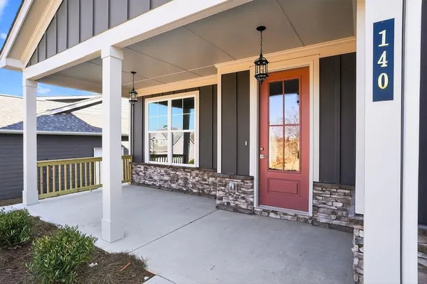 front view of a house with a outdoor space