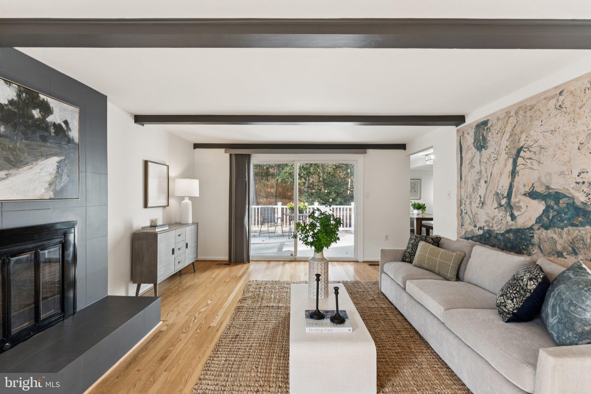 11234 Hunting Horn Lane Reston, VA 20191 - Photo 4 of 44 a living room with furniture and a fireplace