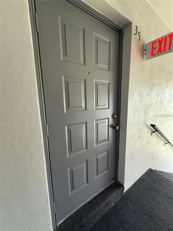 a view of front door