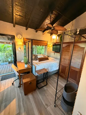 a outdoor view with a sitting space