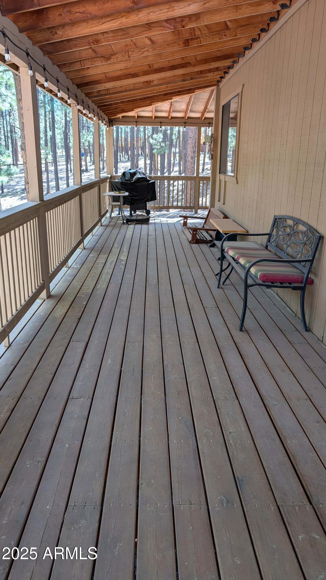 2425 Tall Trees Loop Forest Lakes, AZ 85931 - Photo 31 of 43 a view of a patio with wooden floor