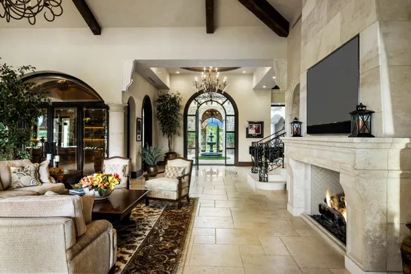 a kitchen with granite countertop stainless steel appliances and wooden cabinets