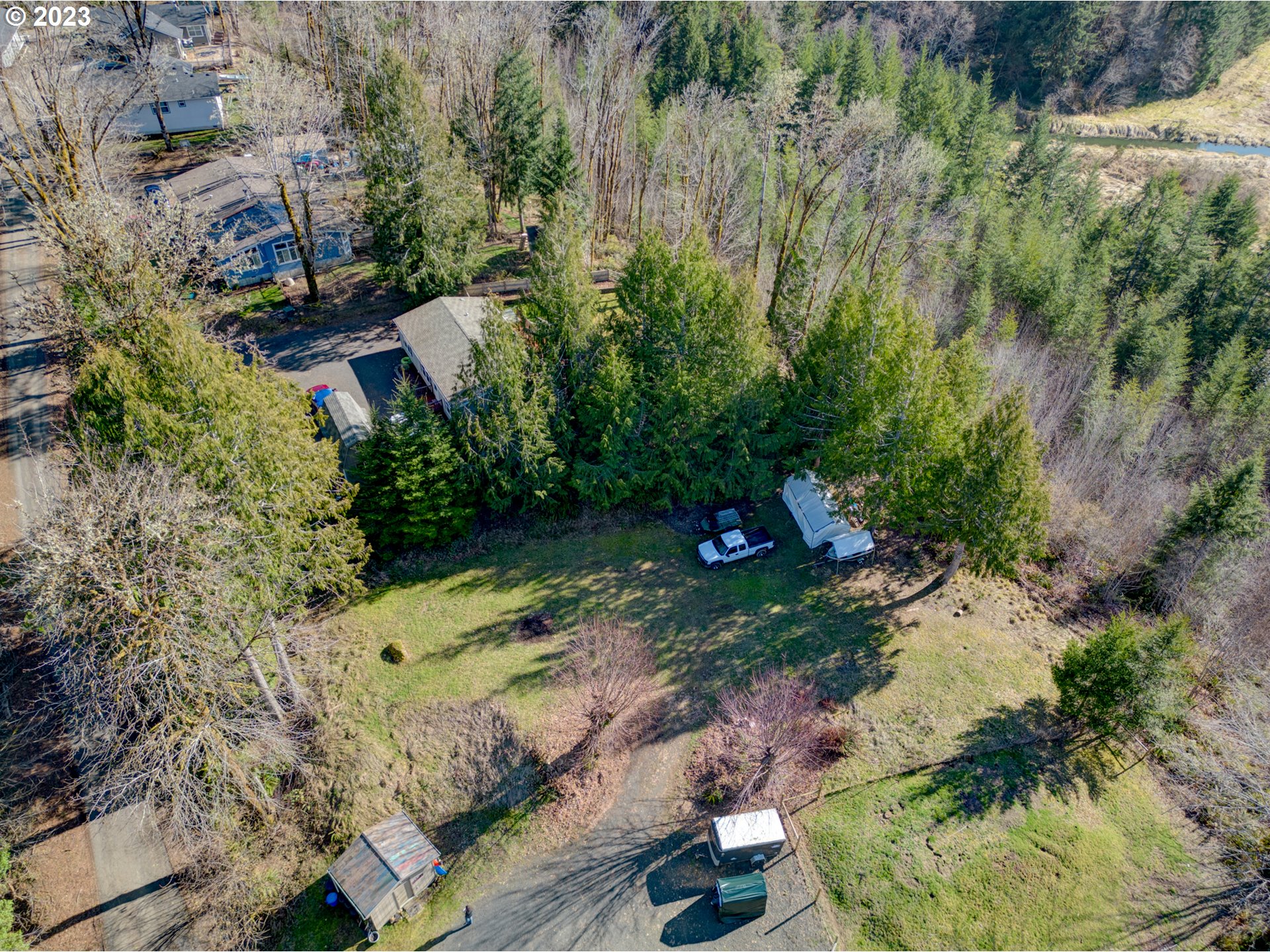 2 Lakes Lane Blachly, OR 97412 - Photo 5 of 12 an aerial view of a house with a yard
