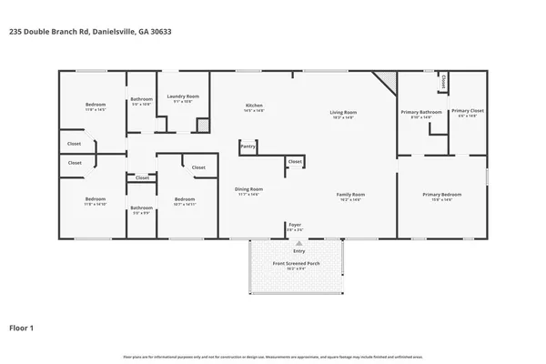$315,000 | 235 Double Branch Road, Danielsville, GA 30633
