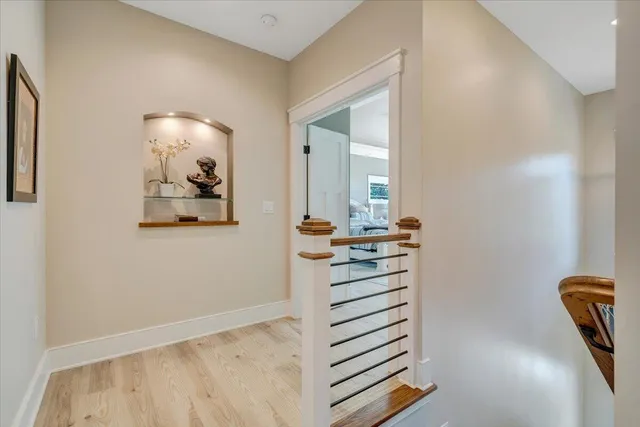 a view of a lake with a mountain in the background