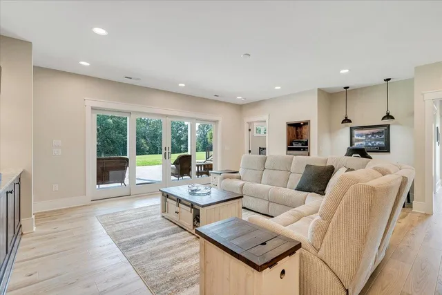 a view of a city with mountains in the background