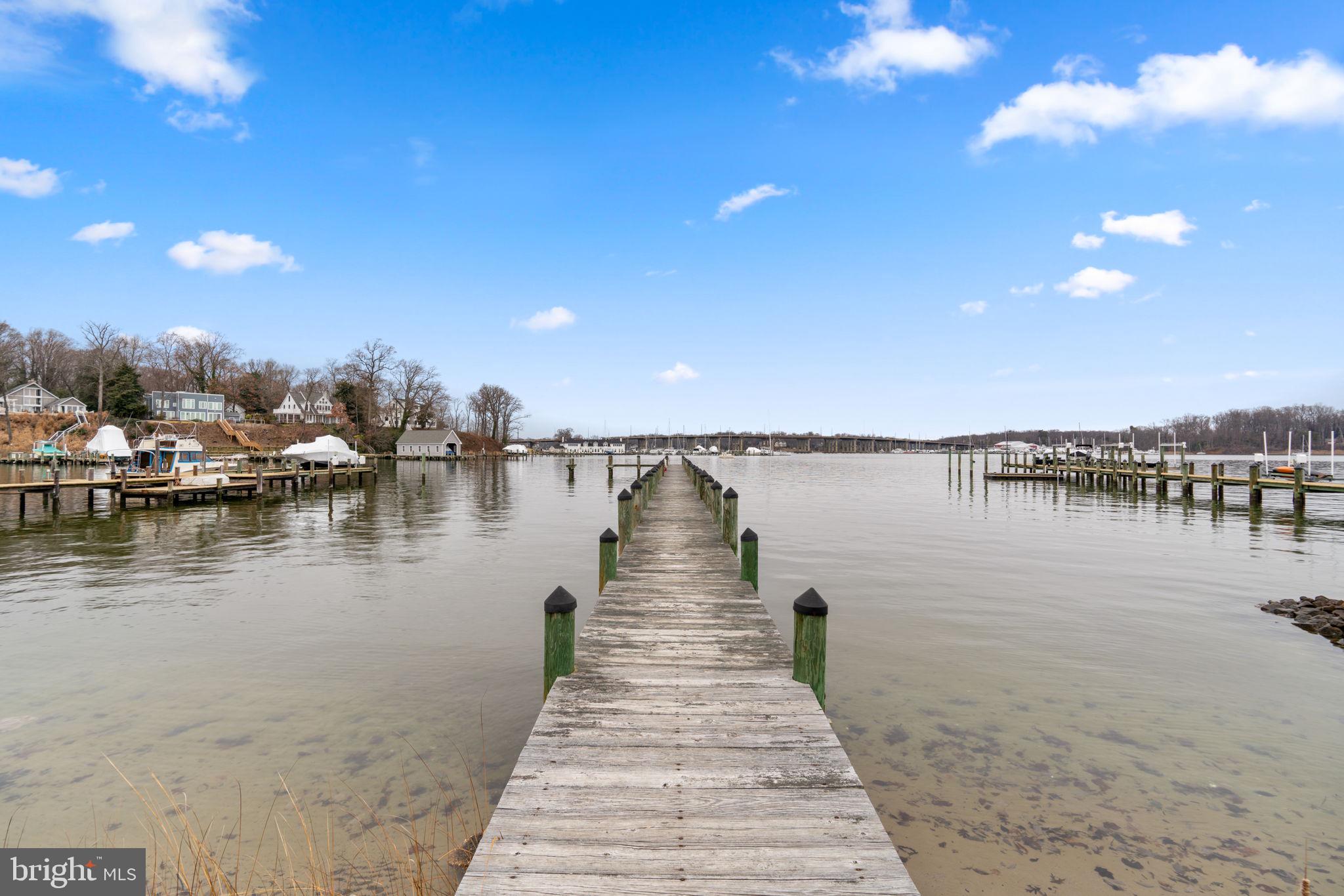 226 Maryland Way Edgewater, MD 21037 - Photo 22 of 30 a front view of a lake with boats and trees in the background