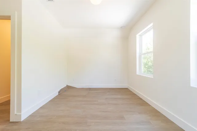 an empty room with a window