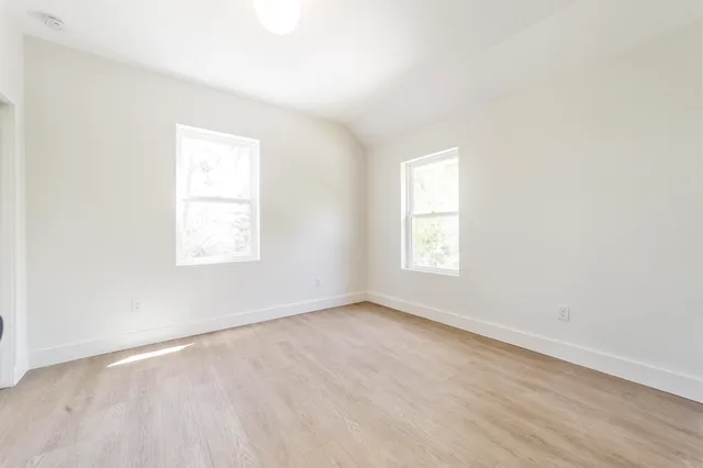 an empty room with a window