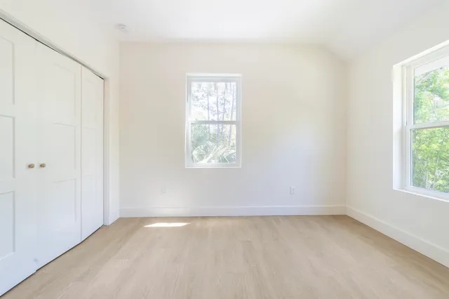 an empty room with a window