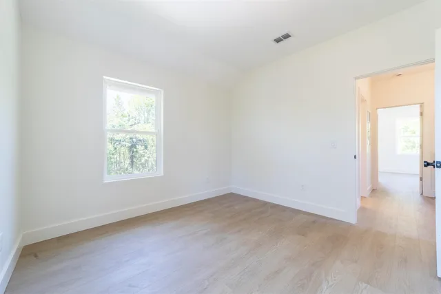 an empty room with a window