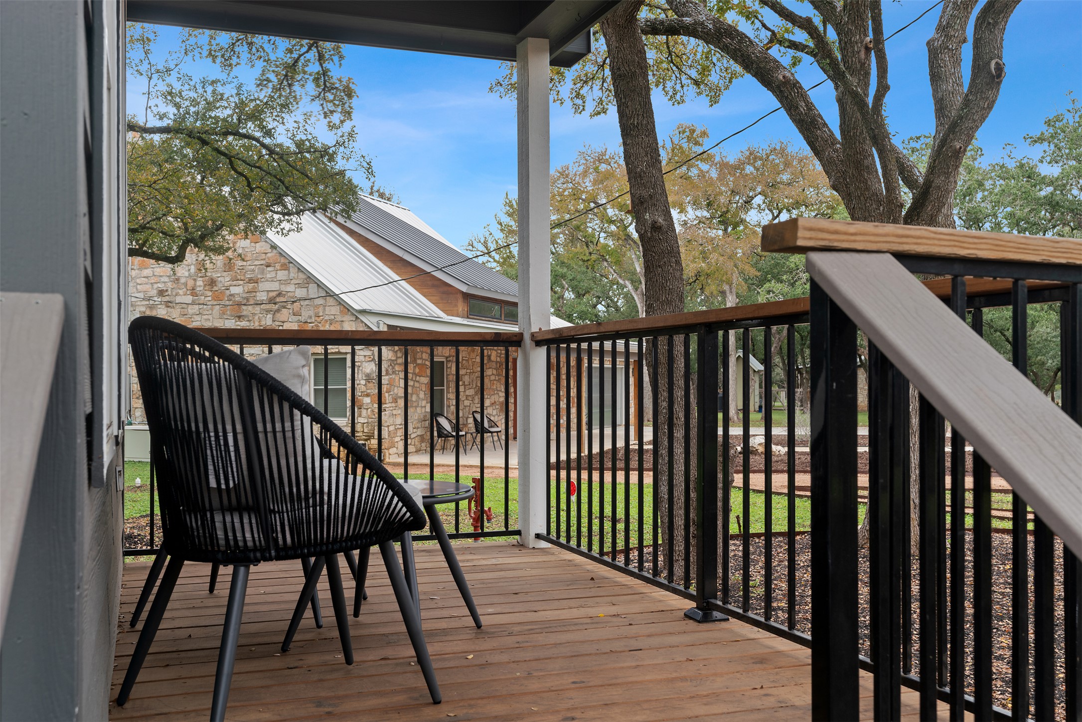 1100 Live Oak Road Leander, TX 78641 - Photo 4 of 16 Covered deck from tiny home