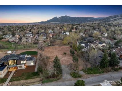 a view of a city with sunset view