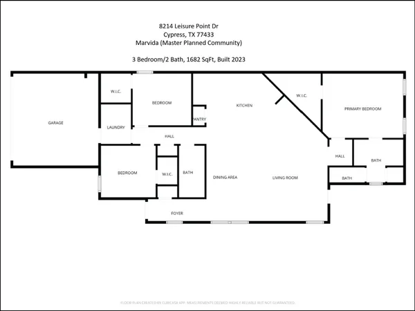 $2,400 | 8214 Leisure Pt Drive, Cypress, TX 77433