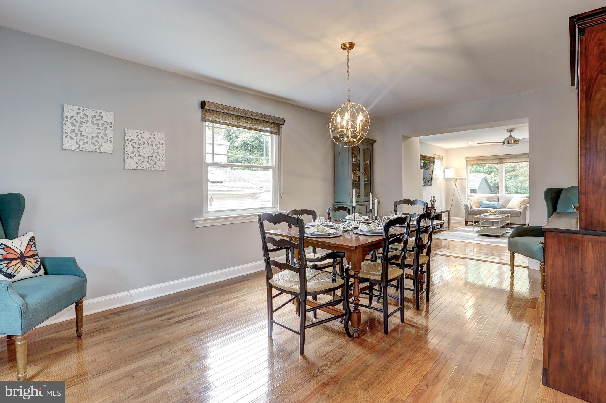 Gleaming hardwood floors