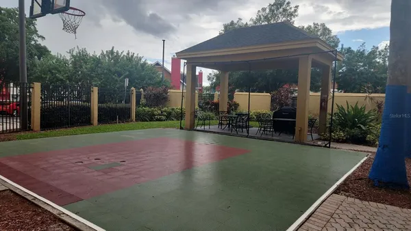 front view of building with a yard