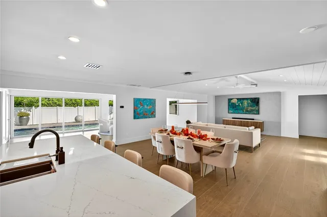 a living room with furniture and window