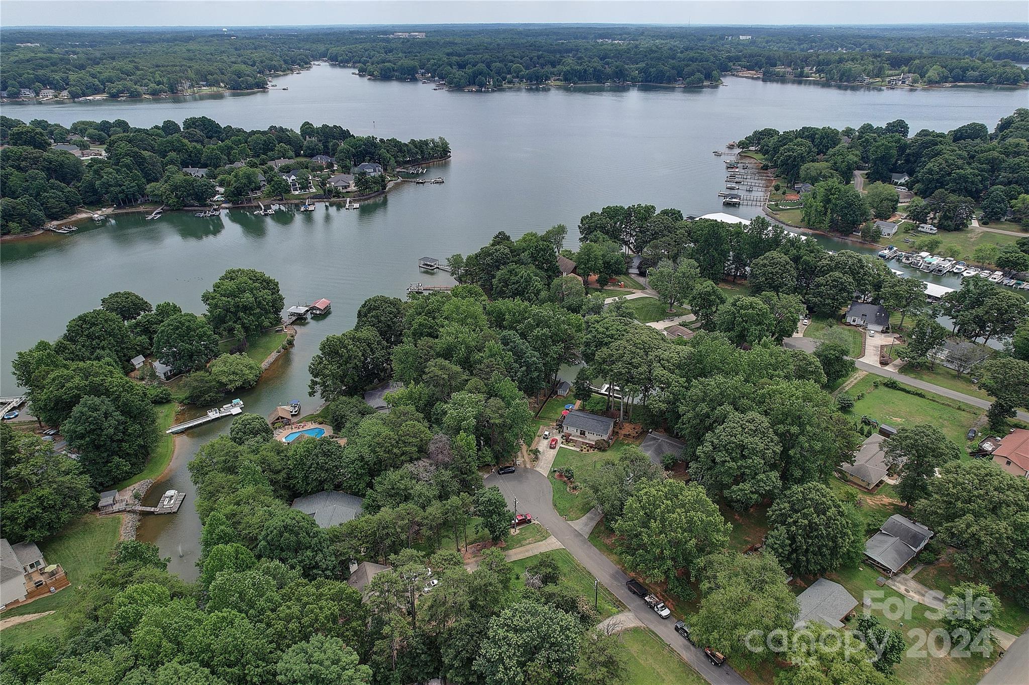 122 Stover Road Mooresville, NC 28117 - Photo 9 of 17 an aerial view of a houses with lake view