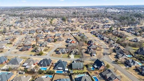an aerial view of a city