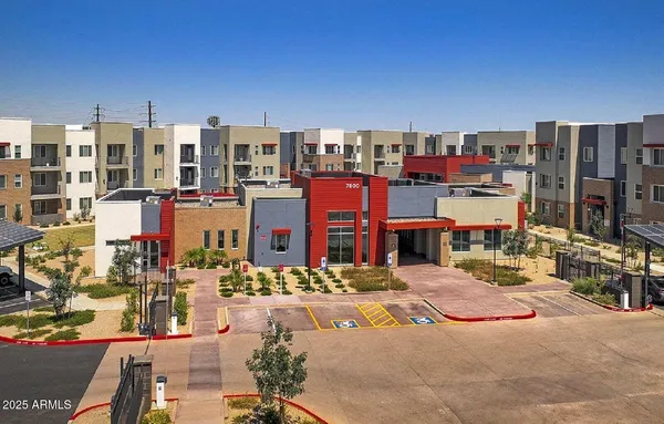 a buildings view with tall buildings