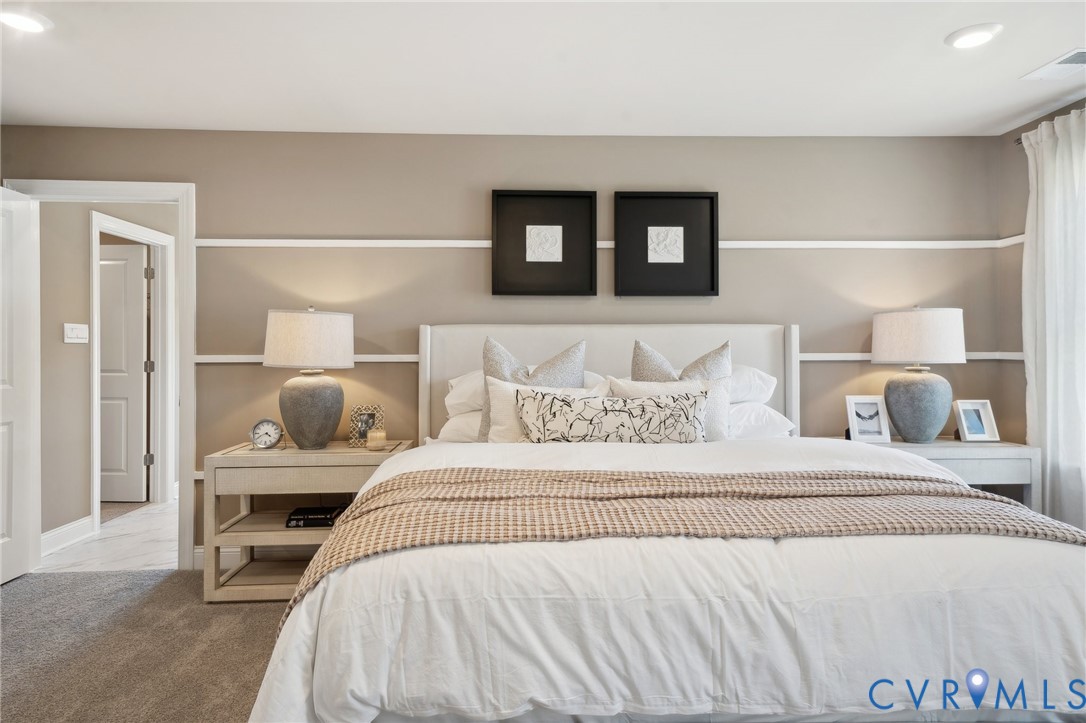 16800 Barmer Road Chesterfield, VA 23832 - Photo 12 of 28 a bedroom with a bed and a lamp with the dresser