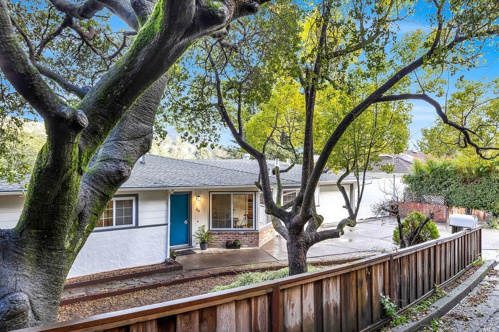 214 Prospect Drive San Rafael, CA 94901 - Photo 1 of 1 a front view of house with yard and trees around