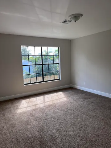 an empty room with a window