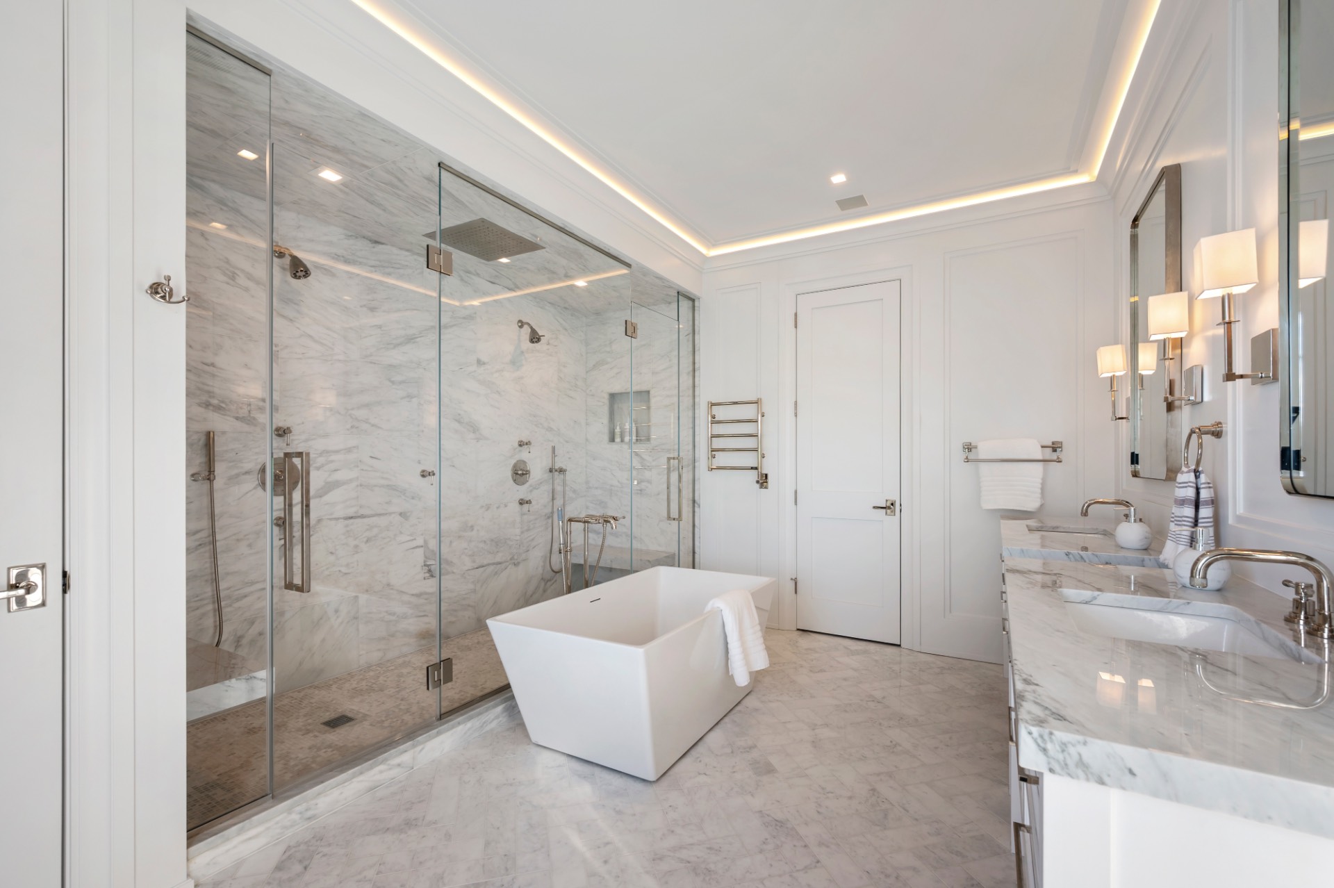 105 Hayground Road Water Mill, NY 11976 - Photo 11 of 24 a bathroom with a tub sink shower and mirror