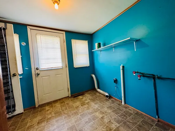 a view of a room with door