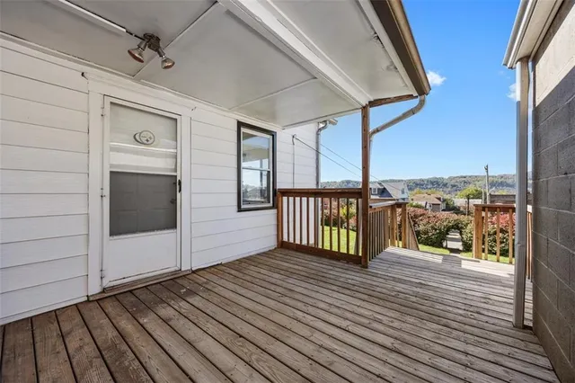 a view of a terrace from the roof deck