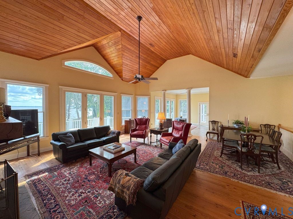 1321 Mt Prospect Road Laneview, VA 22504 - Photo 16 of 49 a living room with furniture a couch and wooden floor