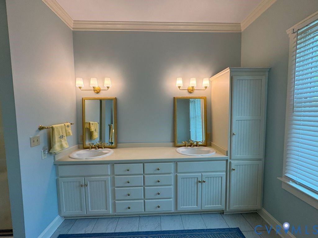 1321 Mt Prospect Road Laneview, VA 22504 - Photo 24 of 49 a bathroom with a double vanity sink and a mirror