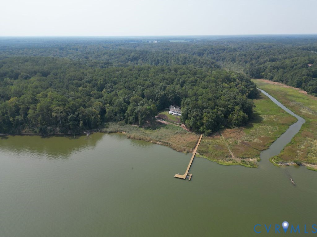 1321 Mt Prospect Road Laneview, VA 22504 - Photo 7 of 49 an aerial view of a house with a yard and lake view