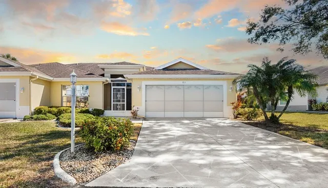 a view of a lake with houses