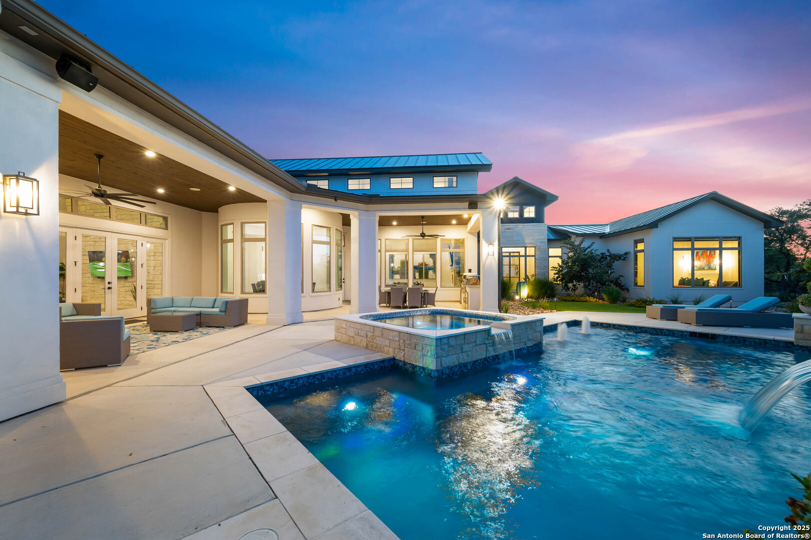 815 Brand Road Bulverde, TX 78163 - Photo 43 of 50 a swimming pool with outdoor seating